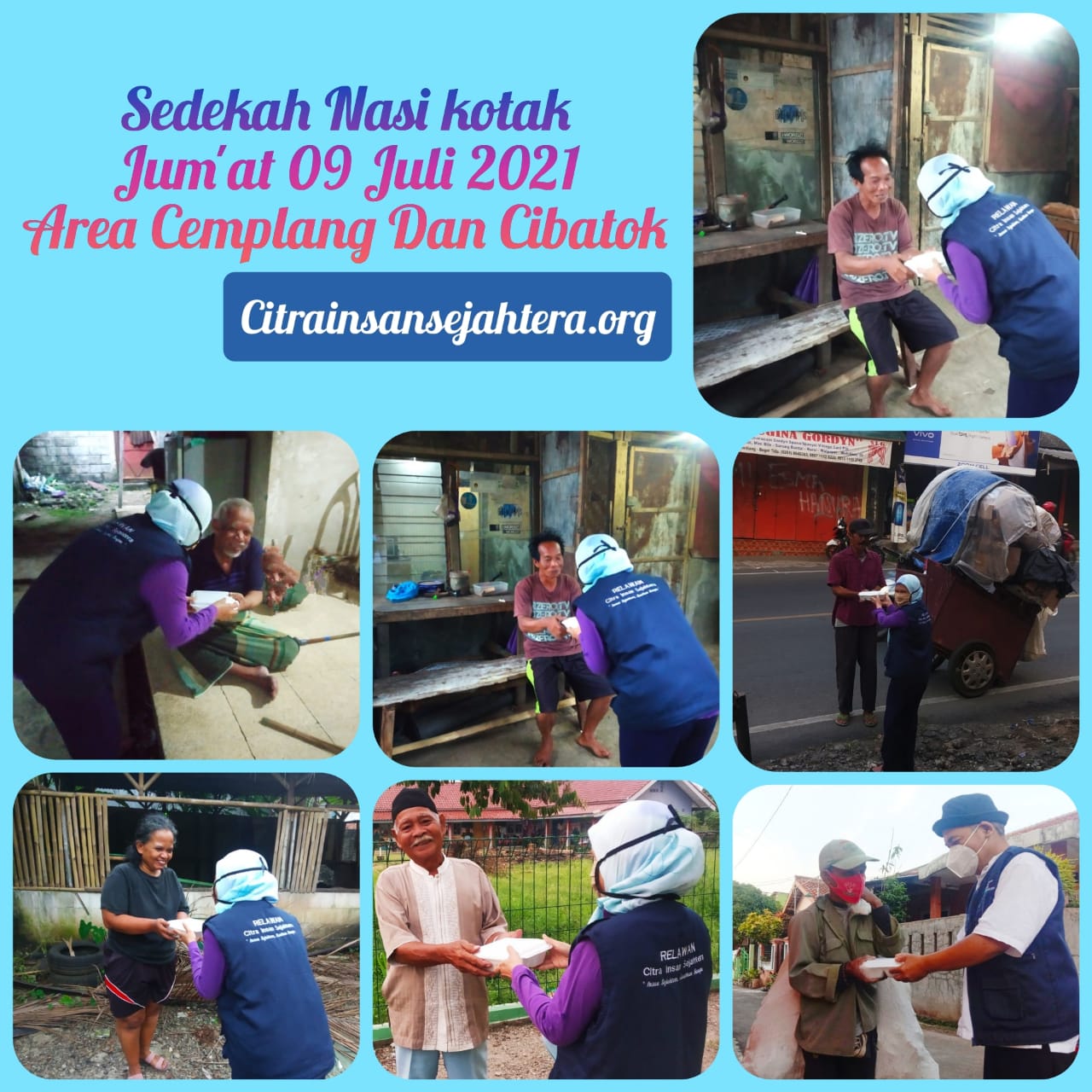 You are currently viewing Laporan Kegiatan Sedekah Nasi Kotak Citra Insan Sejahtera 9 Juli 2021
