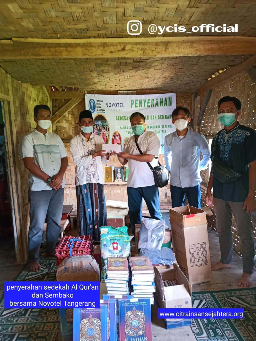 Read more about the article Distribusi Sedekah Al Qur’an dan Sembako 11 September 2021 Novotel Tangerang bersama yayasan citra insan sejahtera
