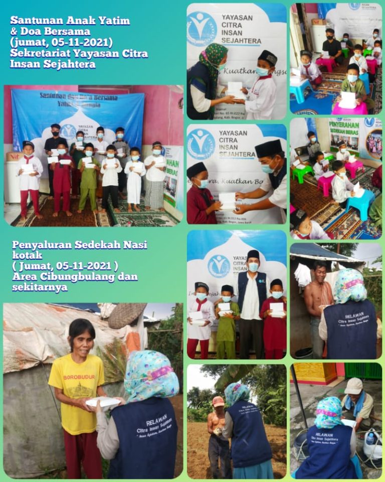 Read more about the article Laporan Kegiatan Santunan dan Do’a Bersama yatim 05 November 2021 Yayasan Citra Insan Sejahtera