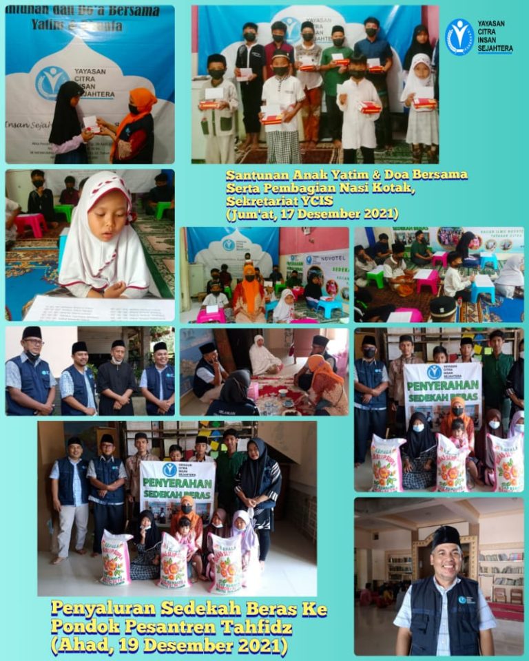 Read more about the article Laporan Kegiatan Sedekah Beras serta Santunan dan Do’a Bersama yatim 17 Desember 2021 Yayasan Citra Insan Sejahtera
