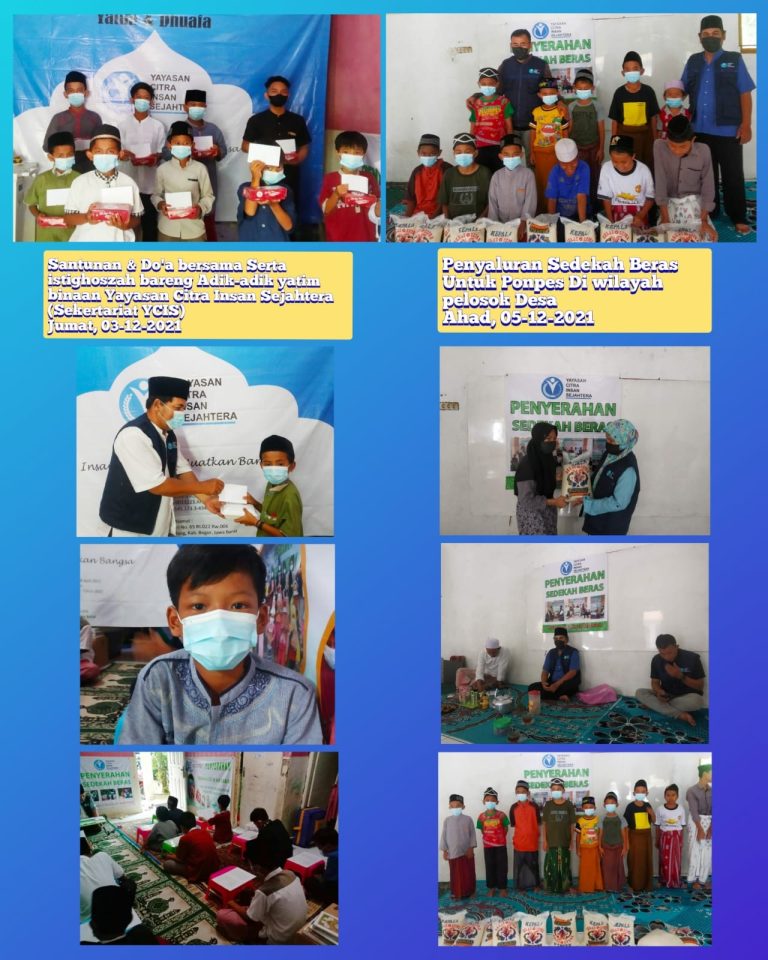 Read more about the article Laporan Kegiatan Sedekah Beras serta Santunan dan Do’a Bersama yatim 3 Desember 2021 Yayasan Citra Insan Sejahtera