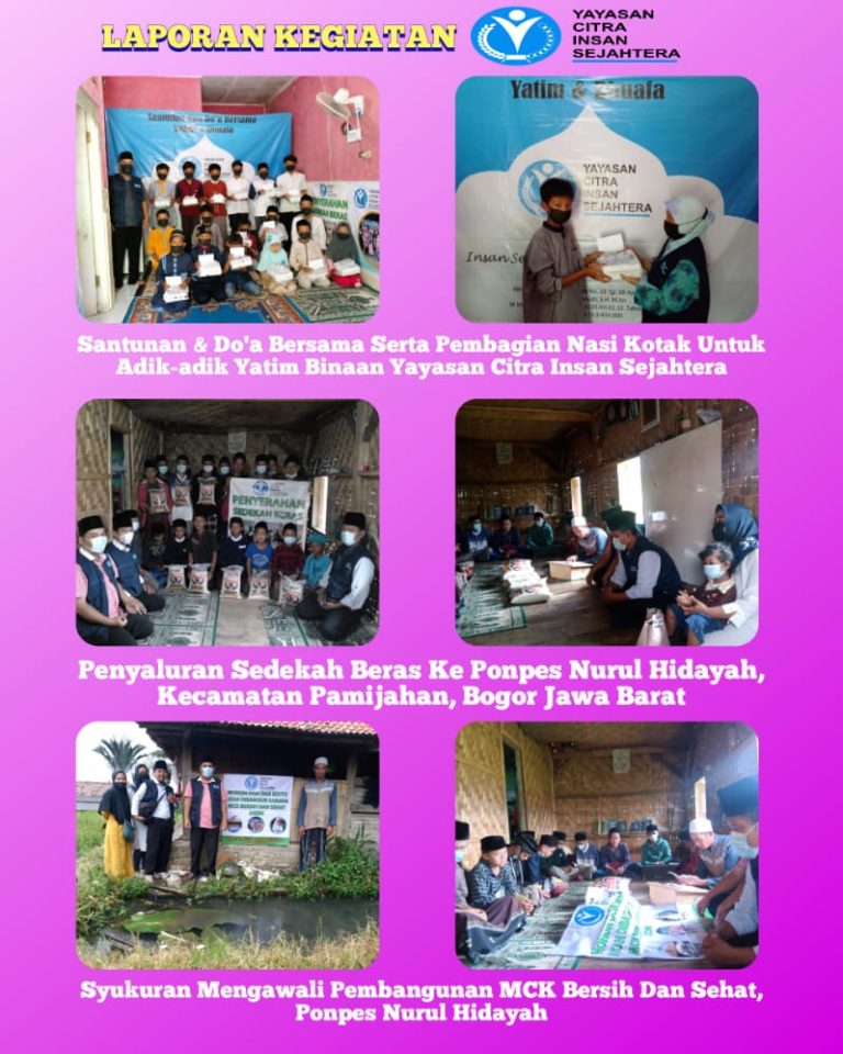 Read more about the article Laporan Kegiatan Sedekah Beras Pemulaan Pembangunan MCK dan Santunan Yatim 8 Januari 2022 Citra Insan Sejahtera