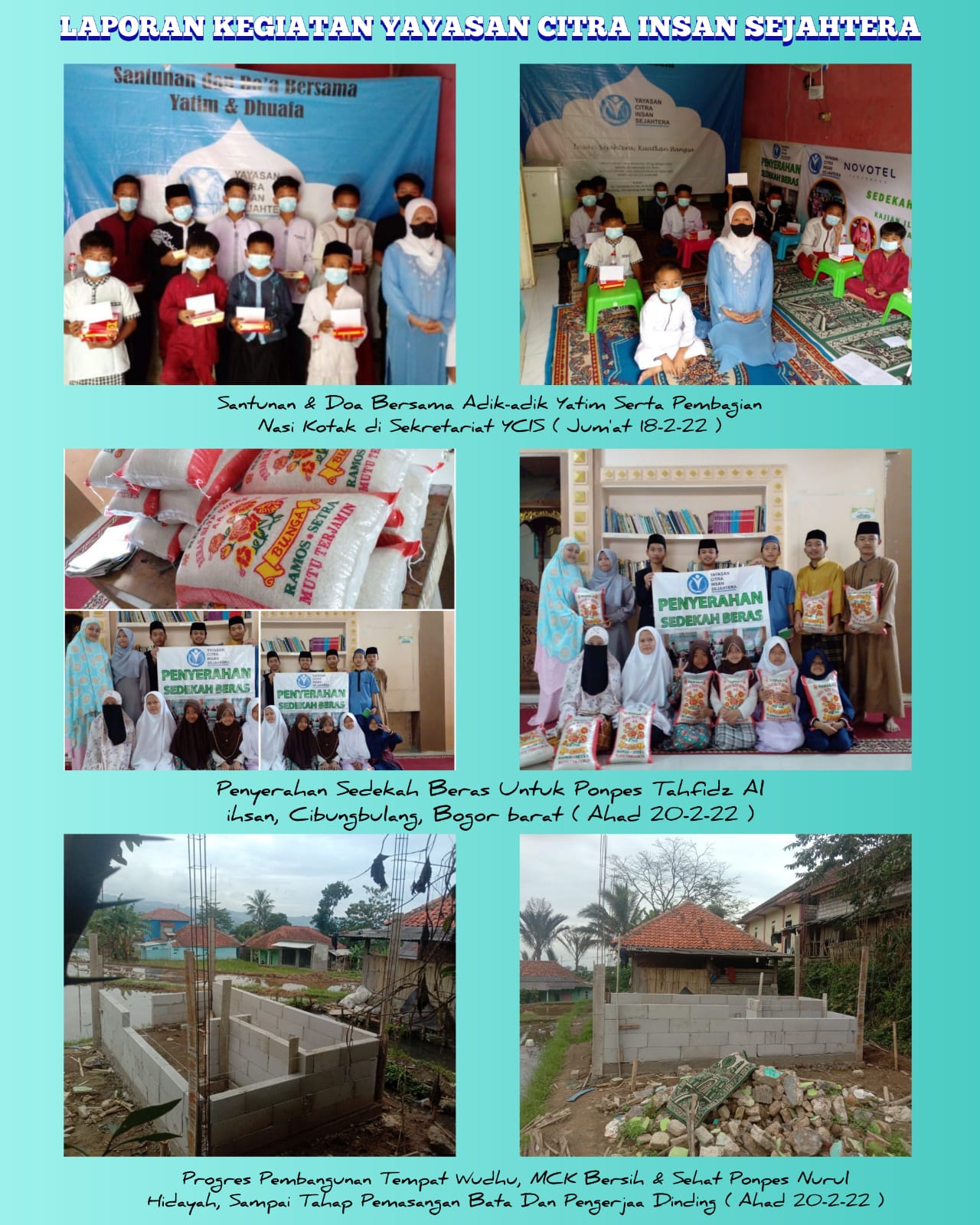 You are currently viewing Laporan Kegiatan Sedekah Beras dan Santunan Yatim 18 Februari 2022