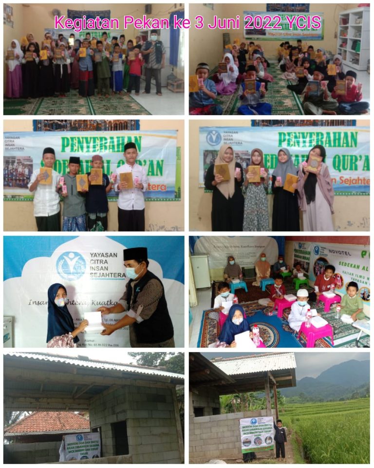 Laporan kegiatan pekan 3 bulan Juni 2022 yayasan Citra Insan Sejahtera